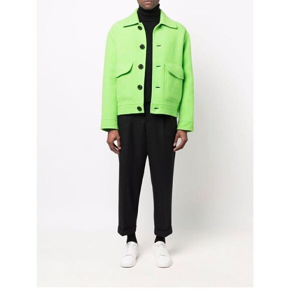 AMI PARIS Men's Turn-up Hem Wool Trousers Size 40/M - Picture 1 of 6